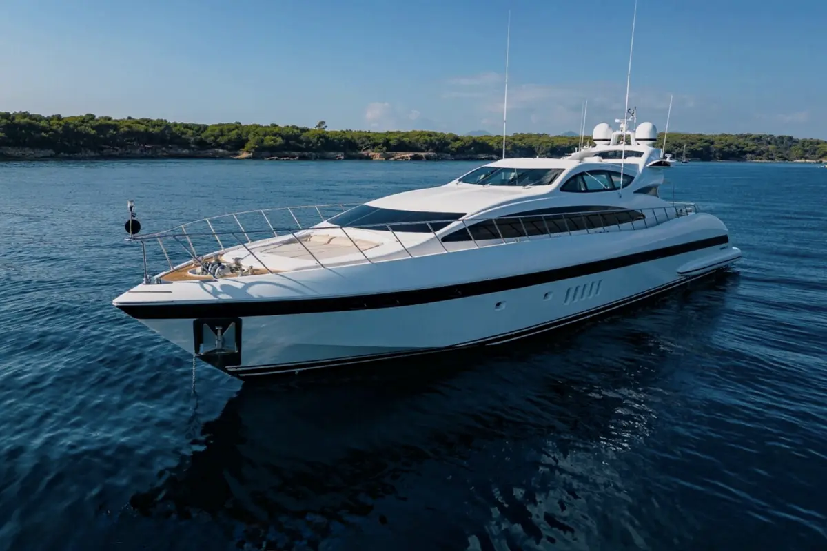 Mangusta 105, cabina principale — Sardinia Lux Yachts, Sardegna. Mangusta 105 — 31m