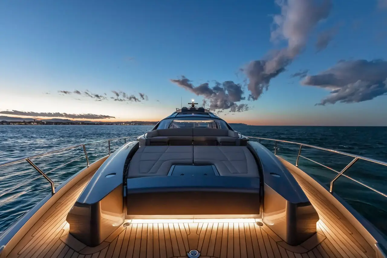 Pershing 8X, camarote principal — Sardinia Lux Yachts, Cerdeña. Pershing 8X — 25m